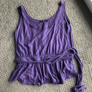 Gap purple tie back top
